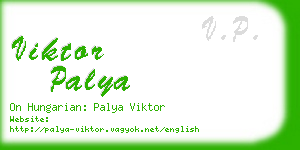 viktor palya business card